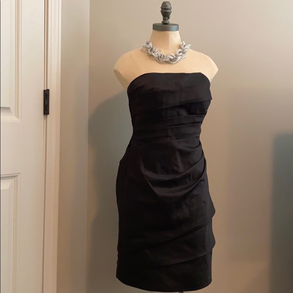 Black Strapless Cocktail Dress